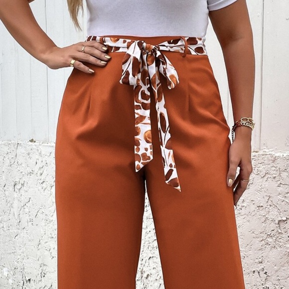 Plus Black Wide Leg Work Pants Minimalist - Picture 3 of 10